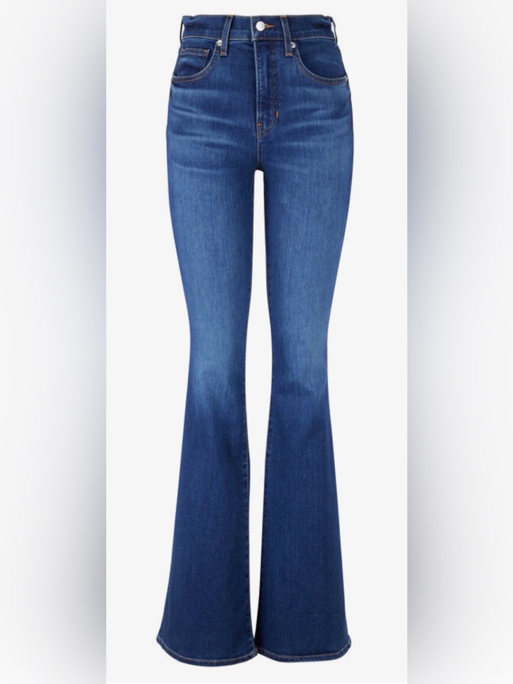 Veronica Beard Deep Blue High-Rise Flare Jeans